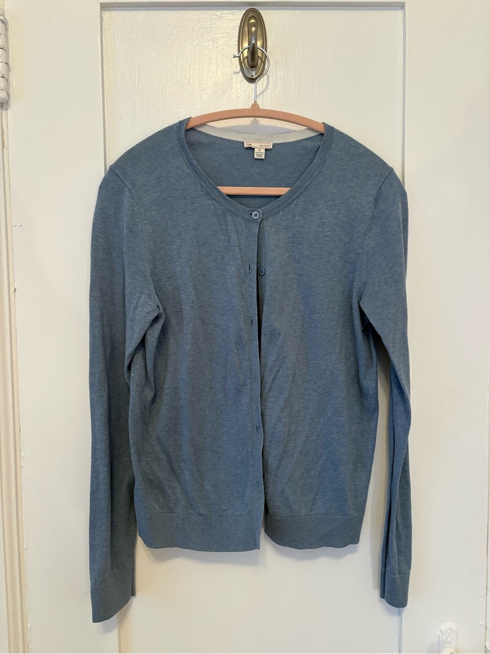GAP Women's Slate Blue Button-Front Cardigan